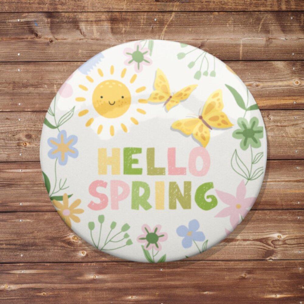2.25" Springtime Buttons! (5) - Picture 5 of 6